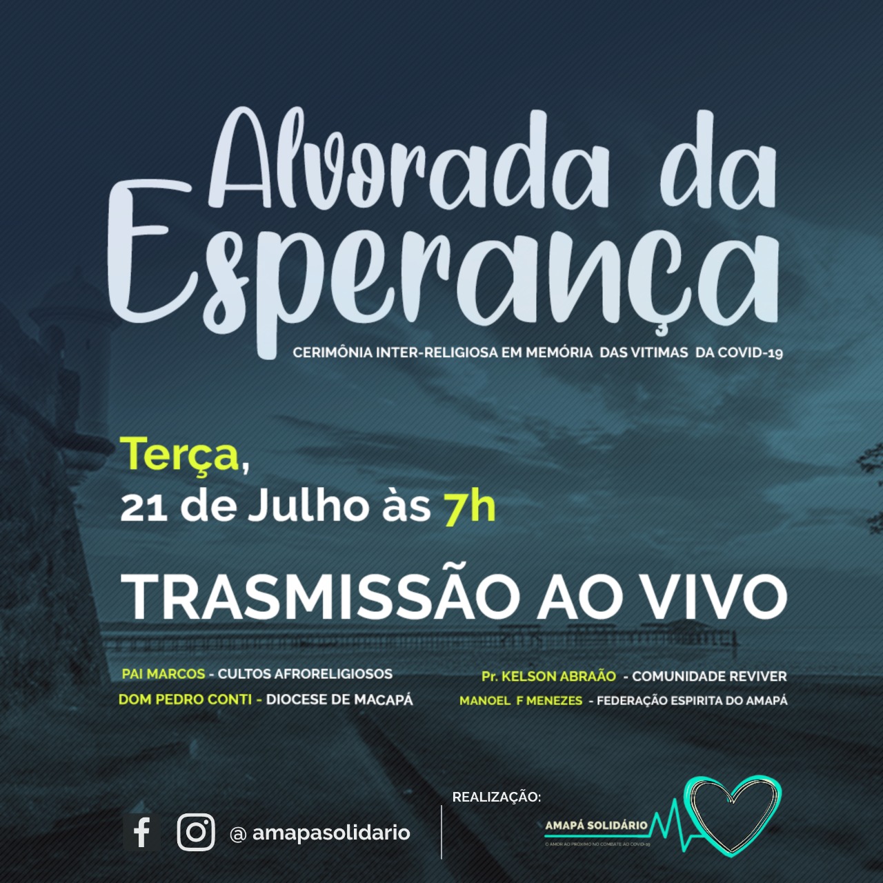 Cerimônia reúne líderes de vários segmentos religiosos para homenagear vítimas da Covid-19
