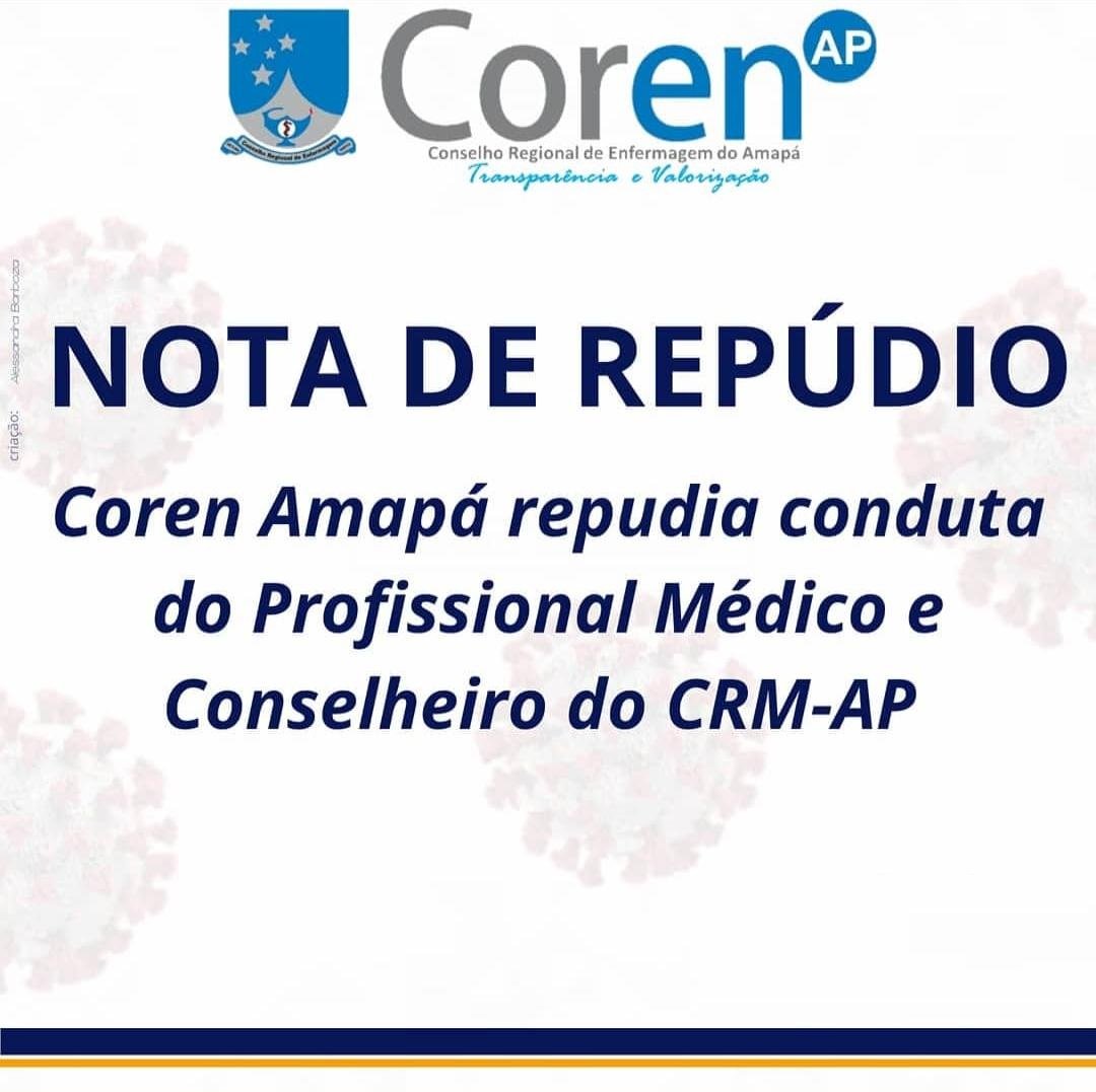 NOTA DE REPÚDIO do Coren-AP