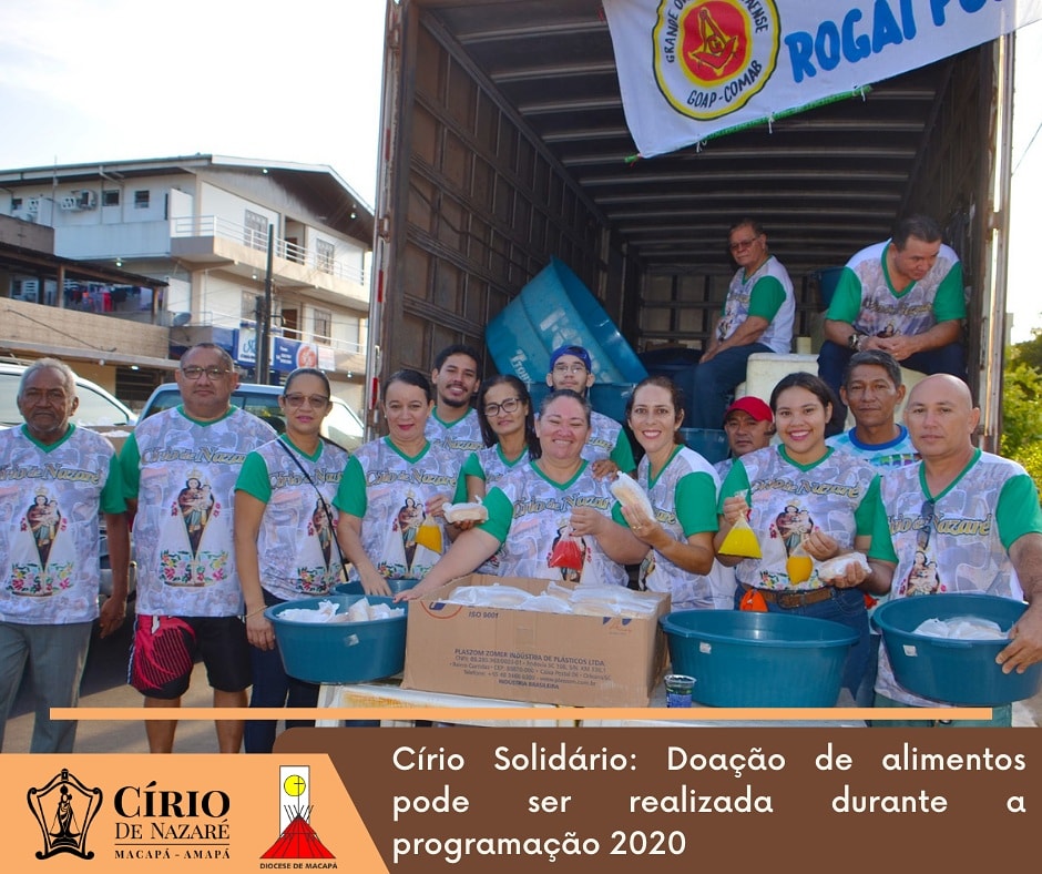 Círio Solidário: Doação de alimentos pode ser realizada durante a programação 2020