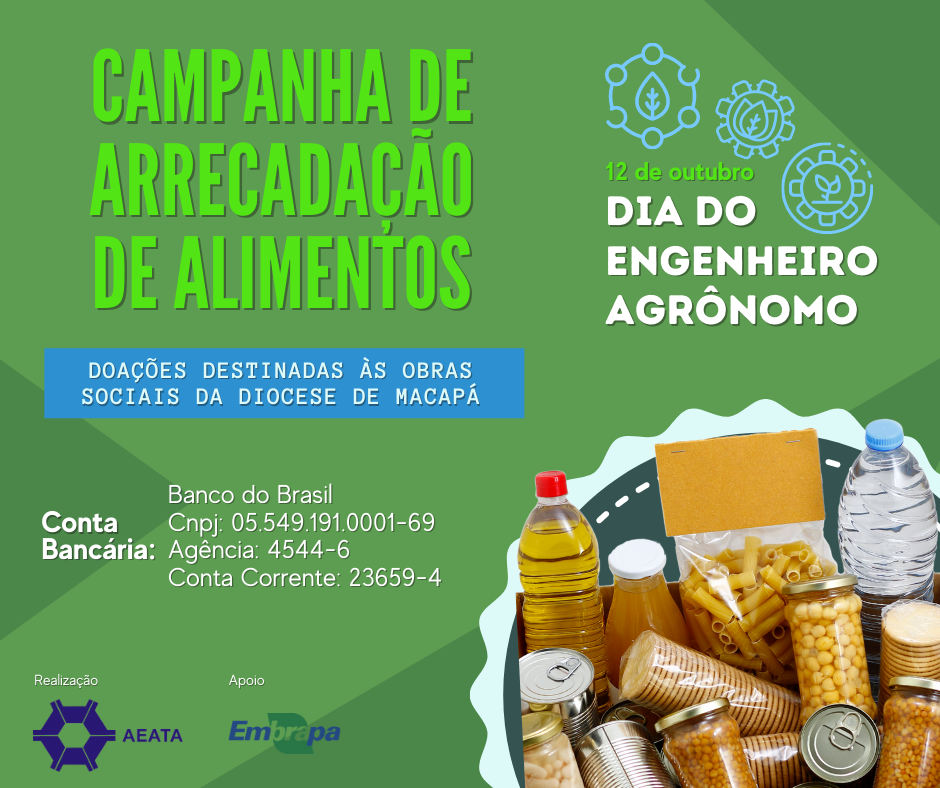 Associação dos Engenheiros Agrônomos do Amapá promove campanha para arrecadação de cestas básicas a Diocese de Macapá