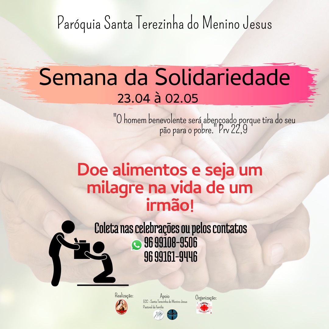 Paróquia Santa Terezinha realiza Semana da Solidariedade