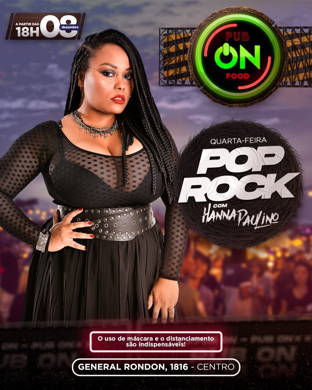 Nesta quarta-feira (8) rola Rock and Roll: cantora Hanna Paulino e violonista Bruno Milhomem no Pub on – @hanna_paulino