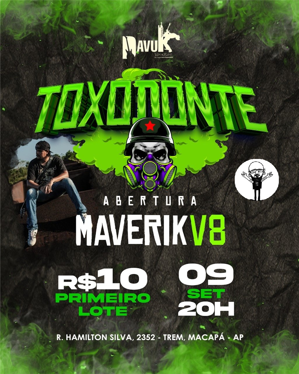 Rock and Roll: banda Toxodonte celebra quatro anos de existência no Davuk Rock Bar, na sexta-feira (9)