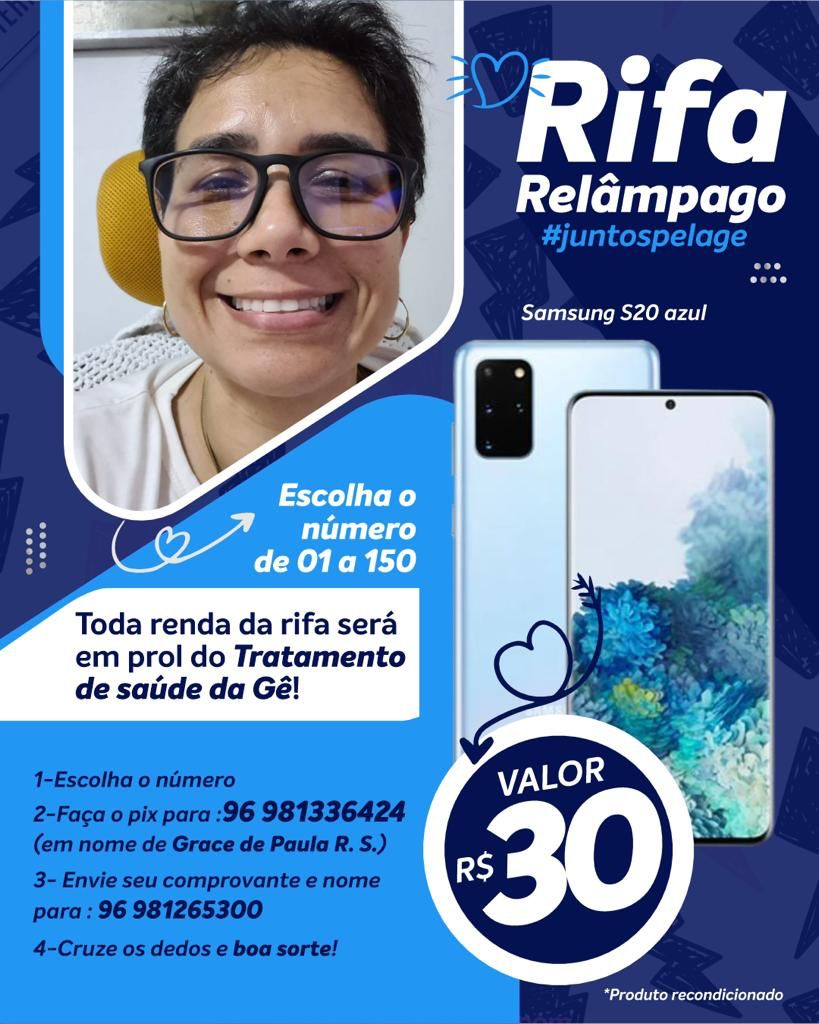 Rifa Virtual: Juntos pela saúde da nossa amiga Gê Paula!