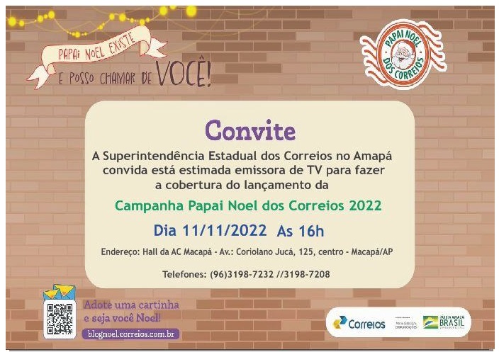 Papai Noel dos Correios 2022 – Abertura da campanha acontece nesta sexta-feira (11) no AP