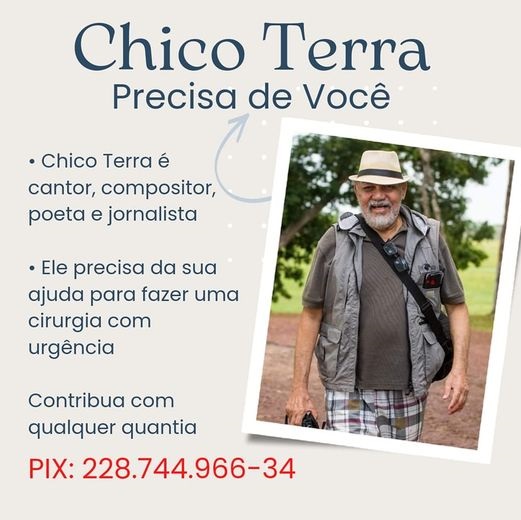 Fotógrafo Chico Terra precisa de ajuda para um procedimento cirúrgico – @chicoterra