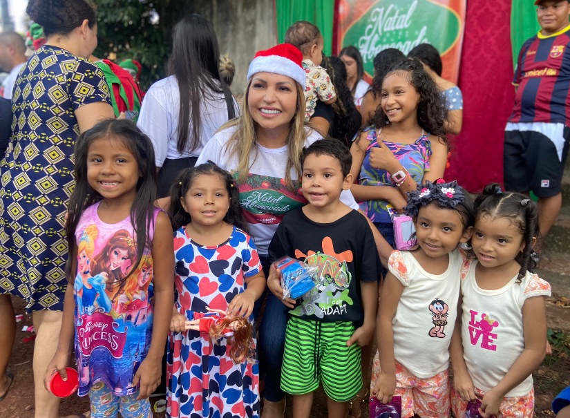 4ª edição do “Natal Abençoado”: deputada estadual Aldilene Souza realiza ação social e doa brinquedos e alimentos em Macapá e Santana