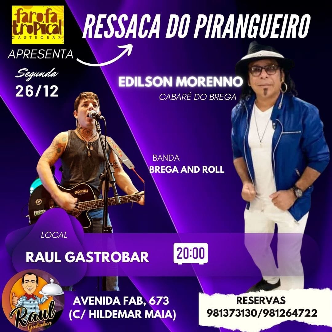 Astro do brega nortista apresenta “Ressaca do Pirangueiro” nesta segunda-feira (26) em Macapá