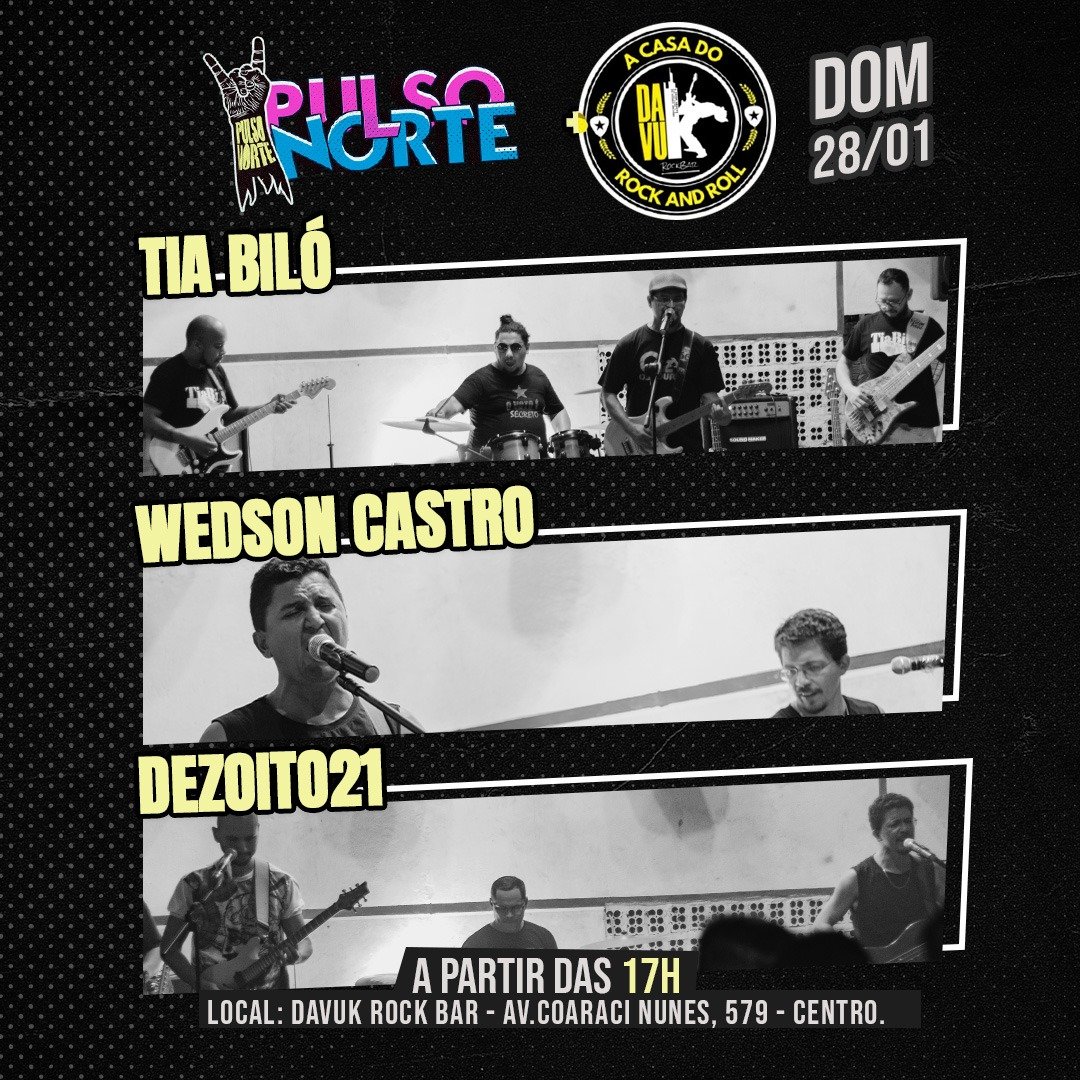 Domingo é Dia de Rock Autoral Tucuju no Davuk Rock Bar