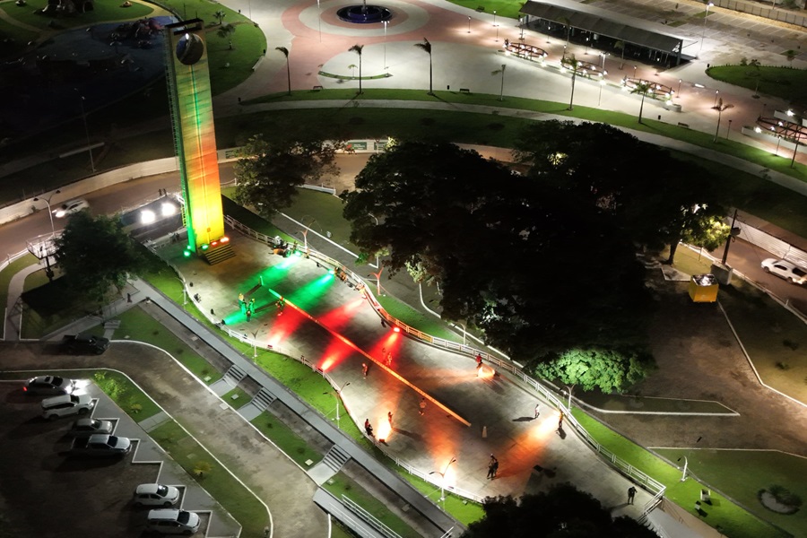 Com iluminação especial no Marco Zero do Equador, Governo do Amapá lança campanha solidária ao Rio Grande do Sul