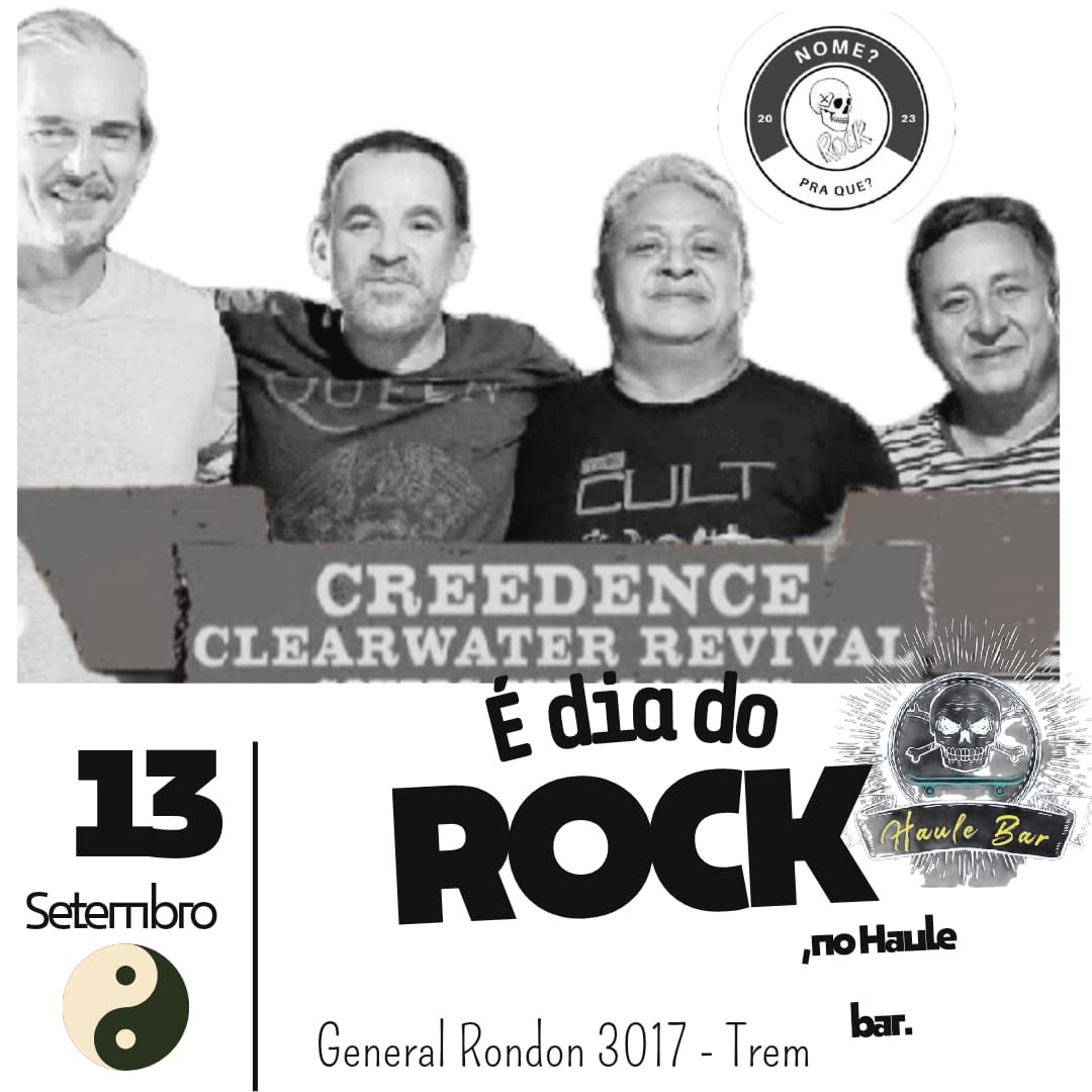 Rock’n’roll: nesta sexta-feira (13), rola show banda “Nome pra que?”, apresenta “Tributo Creedence Clearwater Revival”, no Haule Bar