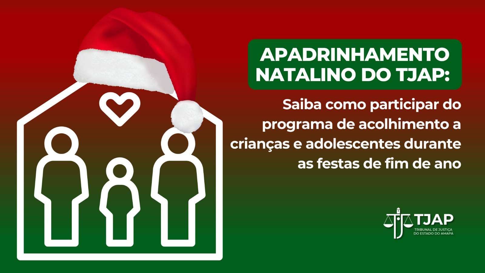 Apadrinhamento Natalino do TJAP: saiba como participar do programa de acolhimento a crianças e adolescentes durante as festas de fim de ano
