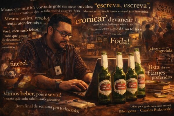 Não deu pra escrever algo legal. Então vamos beber! – Por Elton Tavares – *(Do livro “Crônicas De Rocha – Sobre Bênçãos e Canalhices Diárias”)